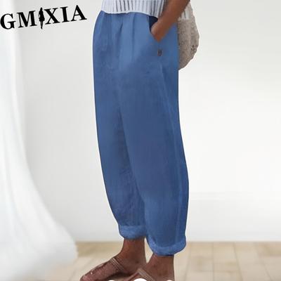 8 Farben Damenmode Lässige Einfarbig Bedruckte Hosen & Caprihosen