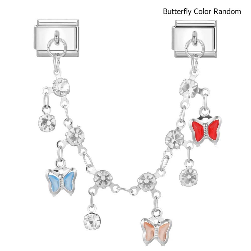 Double Chain Bracelet Charms Stainless Steel DIY Making Charm Bracelet Link Multi-Function Spliceable