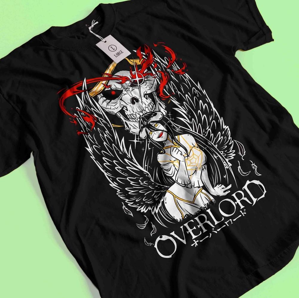 

Overlord T-Shirt Ainz Ooal Gown Shirt Albedo Shalltear Bloodfallen Tshirt Anime L