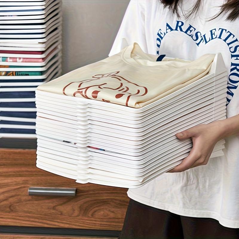 20-piece Stackable Clothing Organizer - Portable Plastic Shirt and T-shirt Storage Box