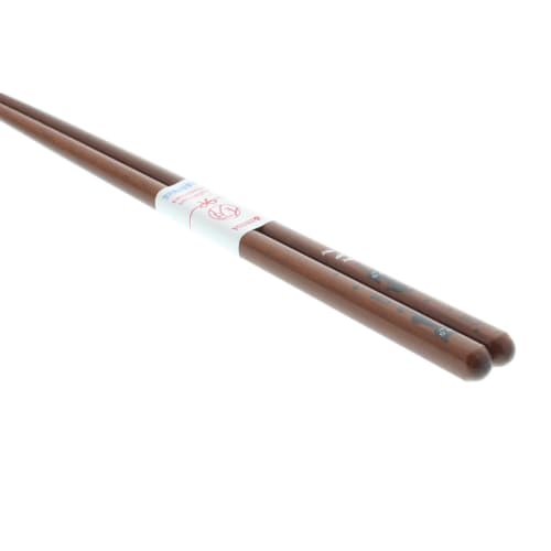 Ishida Japanese Chopsticks, Cat Design, Natural Wood and Acrylic, 20.5cm