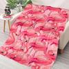 Beautiful Pink Flamingo Cartoon Soft Blanket for Bed Bedroom Sofa Picnic, Throw Blanket for Cover Outdoor Leisure Trip Nap Gifts