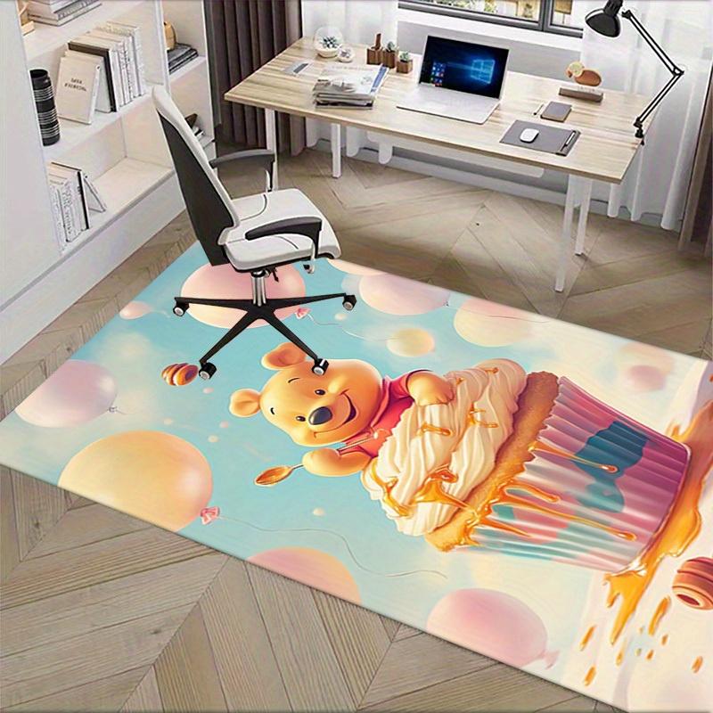 1pcWinnie the Pooh Cupcake Balloons Honey Office Carpet Under Chair Rug Gift Home Decoration Mat for Room Decorative Area Rugs Non