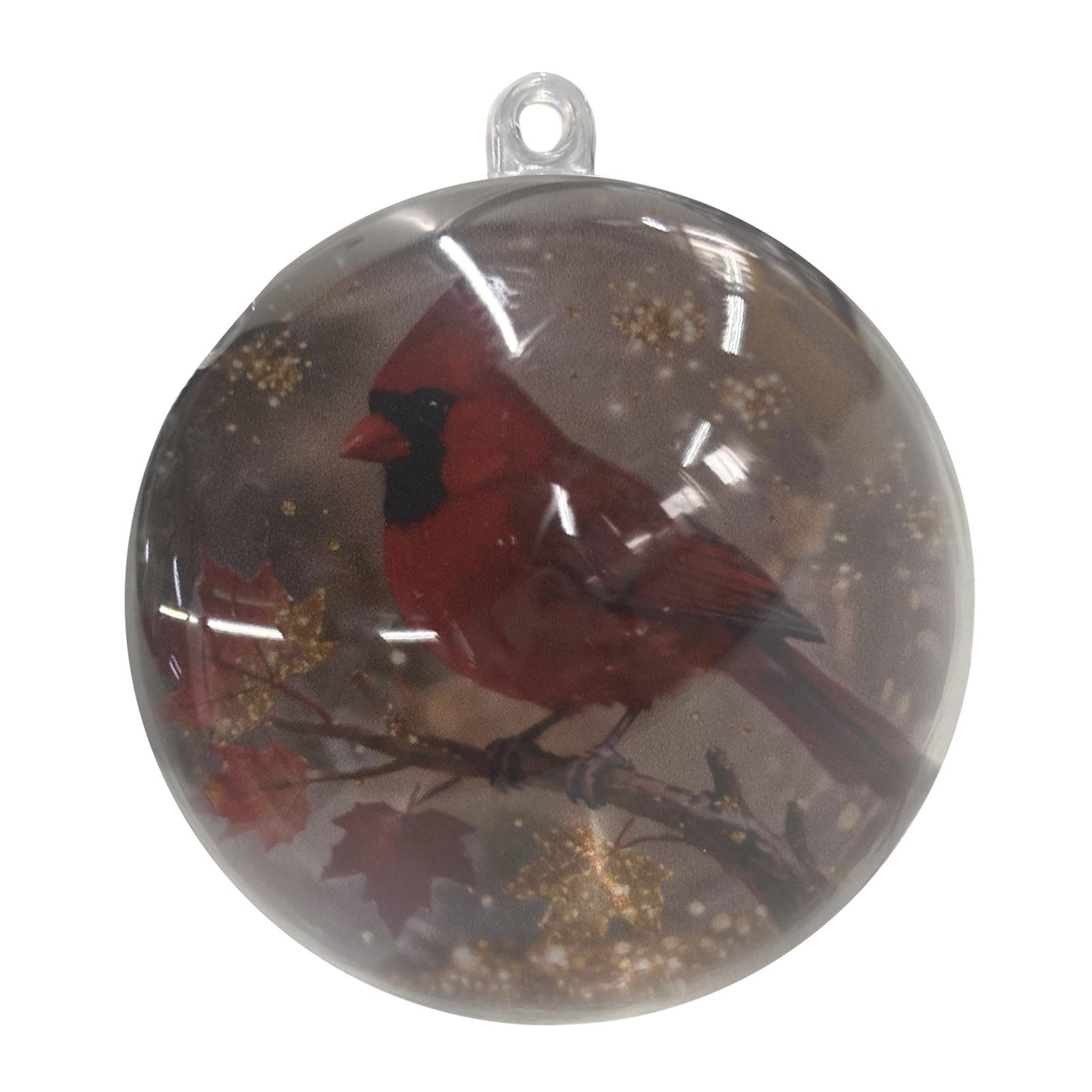 

Nature s Birds Clear Christmas Balls Christmas Tree Ball Ornaments for Home Room Party Decor кардинал