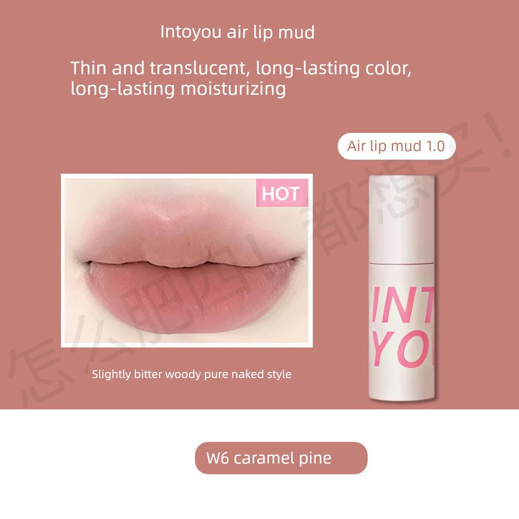In-Stock Area into You Air Lip Mud Third Generation Matte Soft Mist Lip Glaze Low Saturation Intoyou
