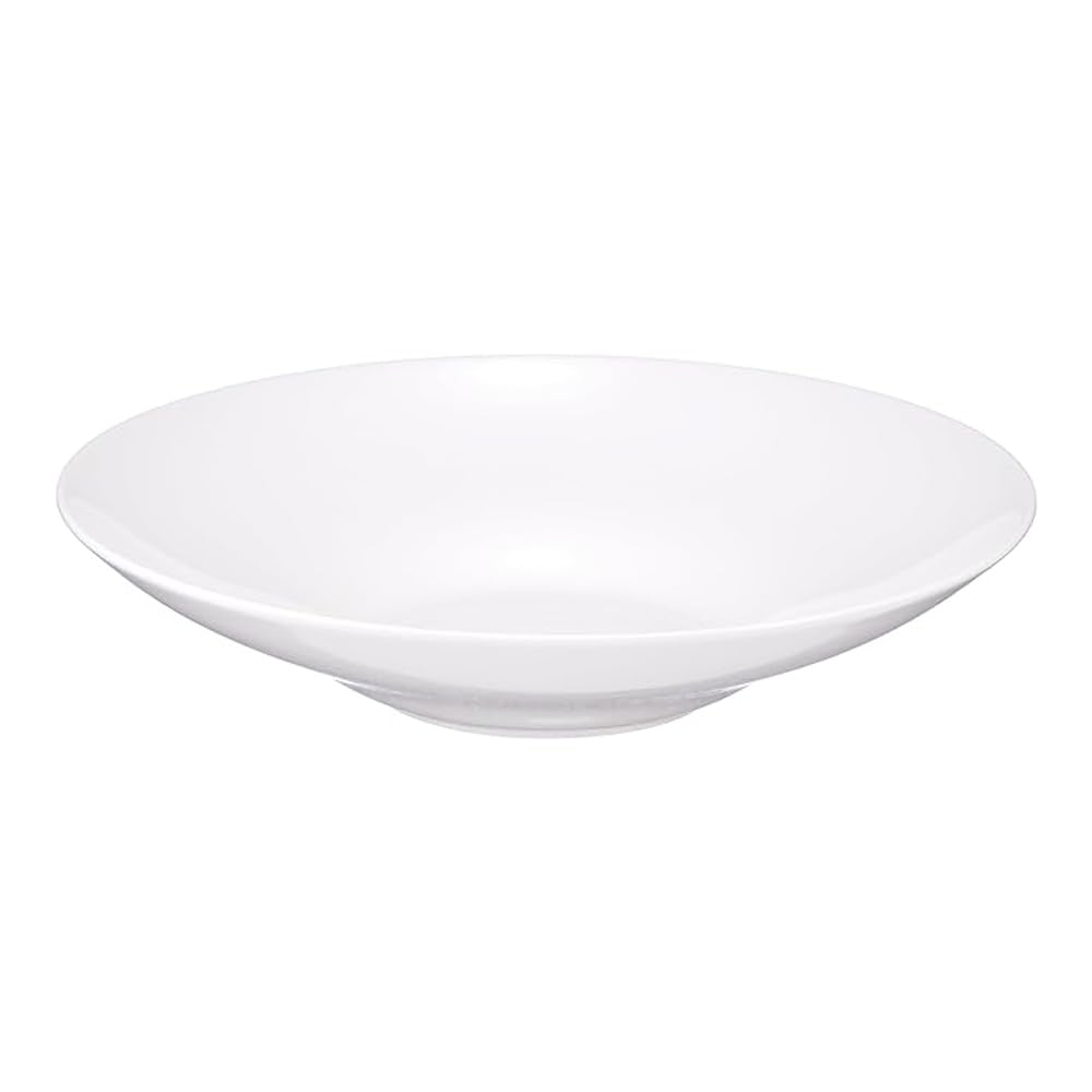 NARUMI Waltz Plate, 22cm, White, Simple Design, Perfect for Pasta or Curry, Deep, Microwave-Safe, Dishwasher-Safe, 52215-5980