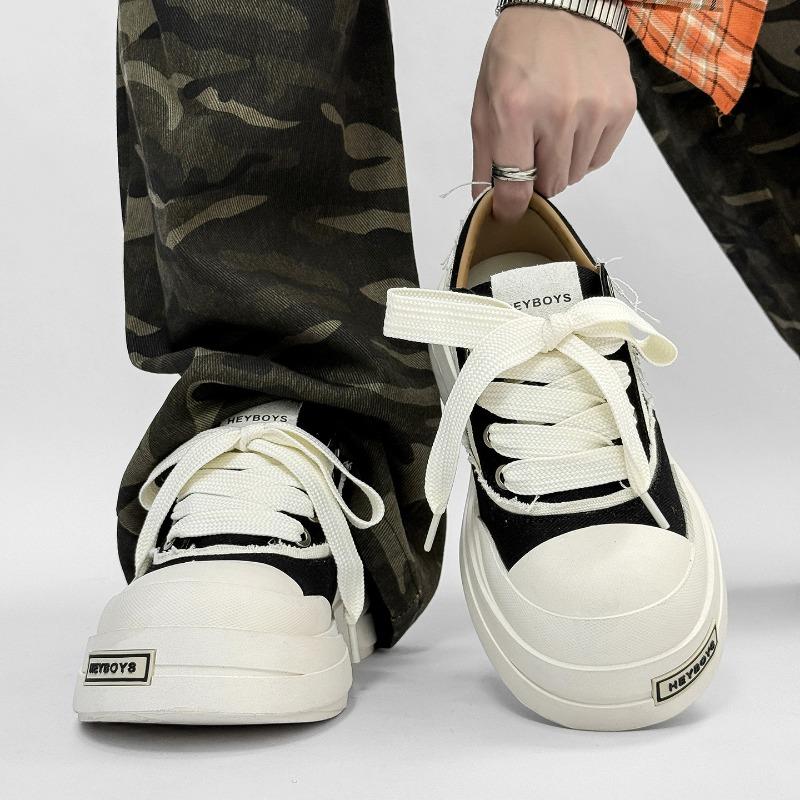 Fashion Shoes for Men Fashion Canvas Mens Shoes Heightening Casual Thick Sole Board Shoes Couple Trendy Platform Sneakers Zapatos Hombre
