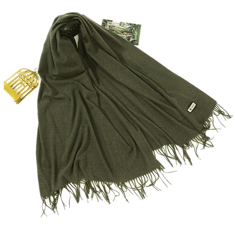 Imitation Cashmere Scarf for Women Autumn and Winter Warm Men's Wool Cashmere Scarf Winter Solid Color Korean Style Couple's Large Scarf