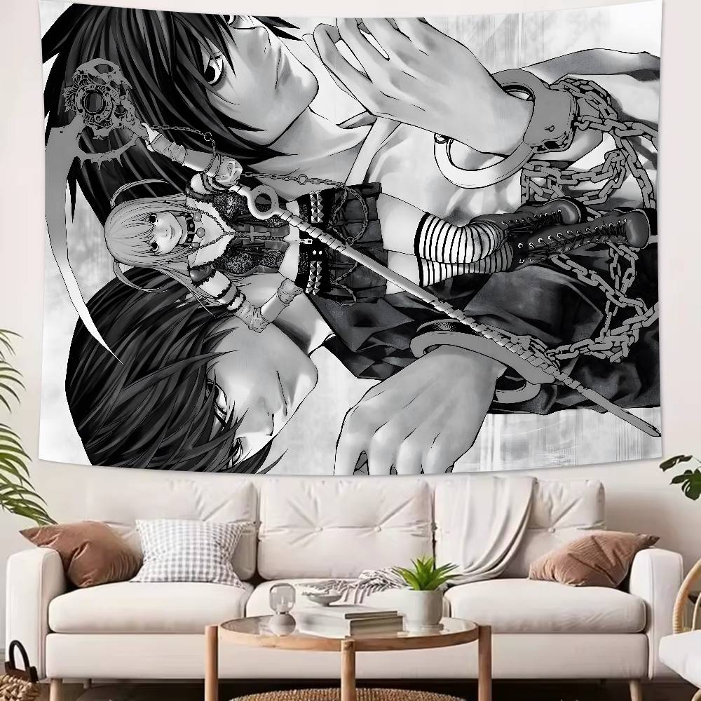 Fashion Hot DDeathS Cool NNote Anime Tapestry Decoration Bedroom Dormitory Background Cloth Holiday Living Room Club Tapestry