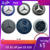 2025 Hot For Mercedes Benz 57mm Front Hood Emblem Matte Black Flat Laurel Wreath Badge For Mercedes Benz AMG W205 W213 A00081717