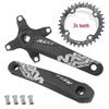 RIRO Mountain Bike Crankset, Square Hole, 10/11-Speed, 104BCD, Positive/Negative Tooth, Single/Double Disc