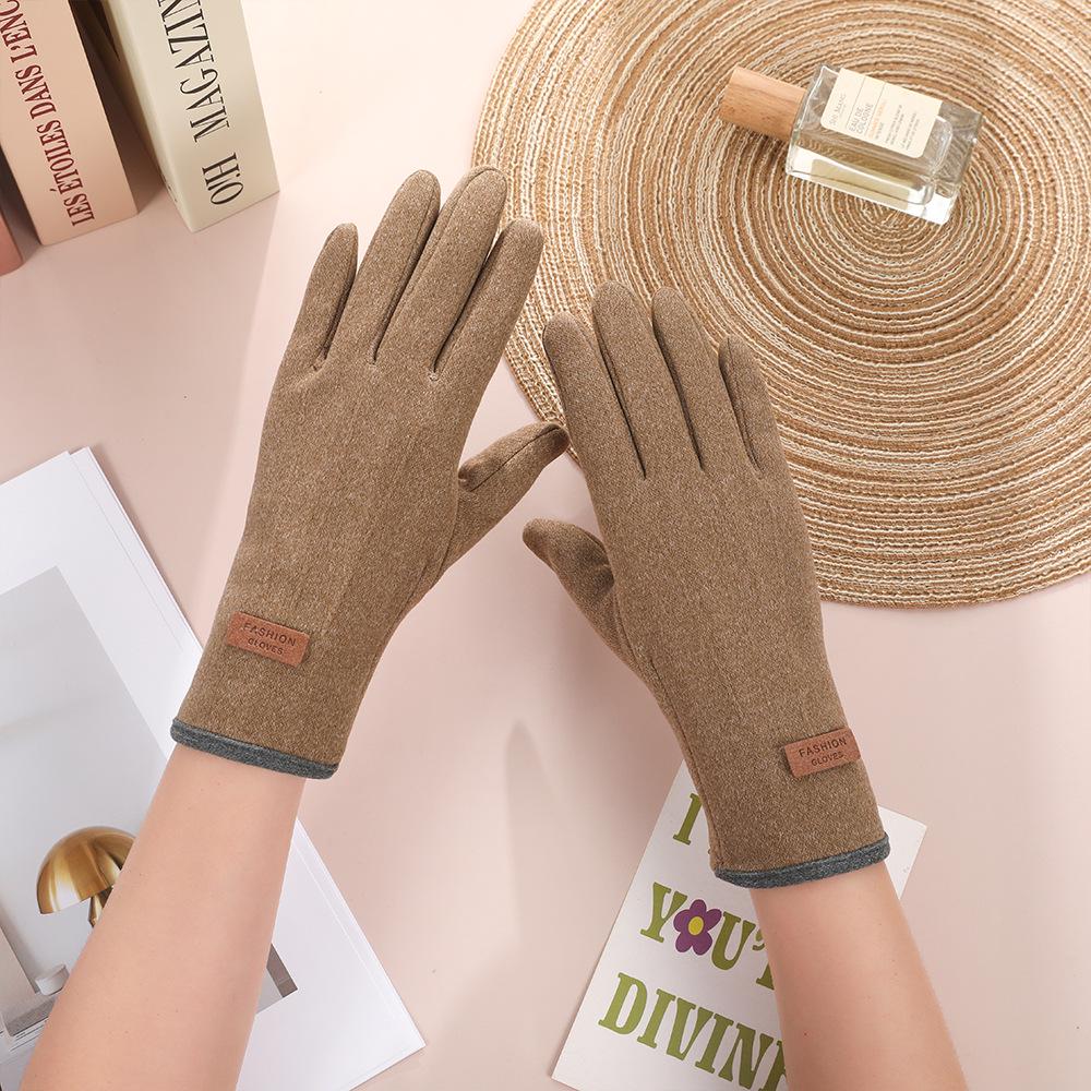Women's Velvet Touchscreen Winter Gloves - Versatile, Warm, & Ideal for Outdoor Cycling