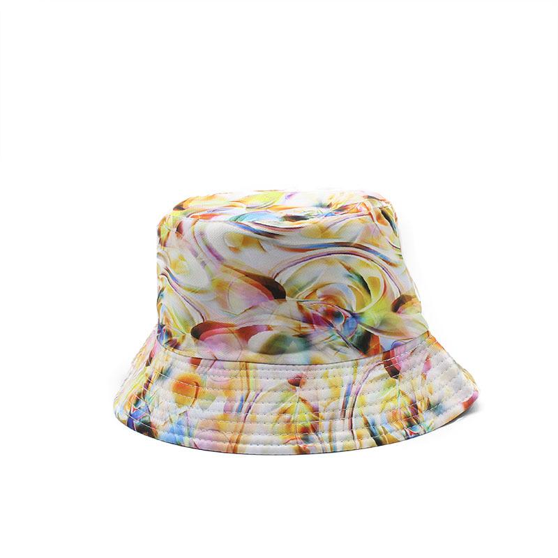 

Новая креативная картина маслом, двухсторонняя одежда, рыбацкая шляпа, женская шляпа для путешествий, шоппинга, солнцезащитная шляпа, мужская шляпа для бассейна для отдыха