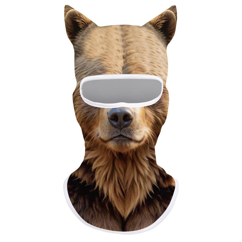 1pcs Animal Balaclava Motorcycle Motocross Ski Snowboard Hat 3D Cat Ski Balaclava Animal Face Covering Full Face Hood Masque