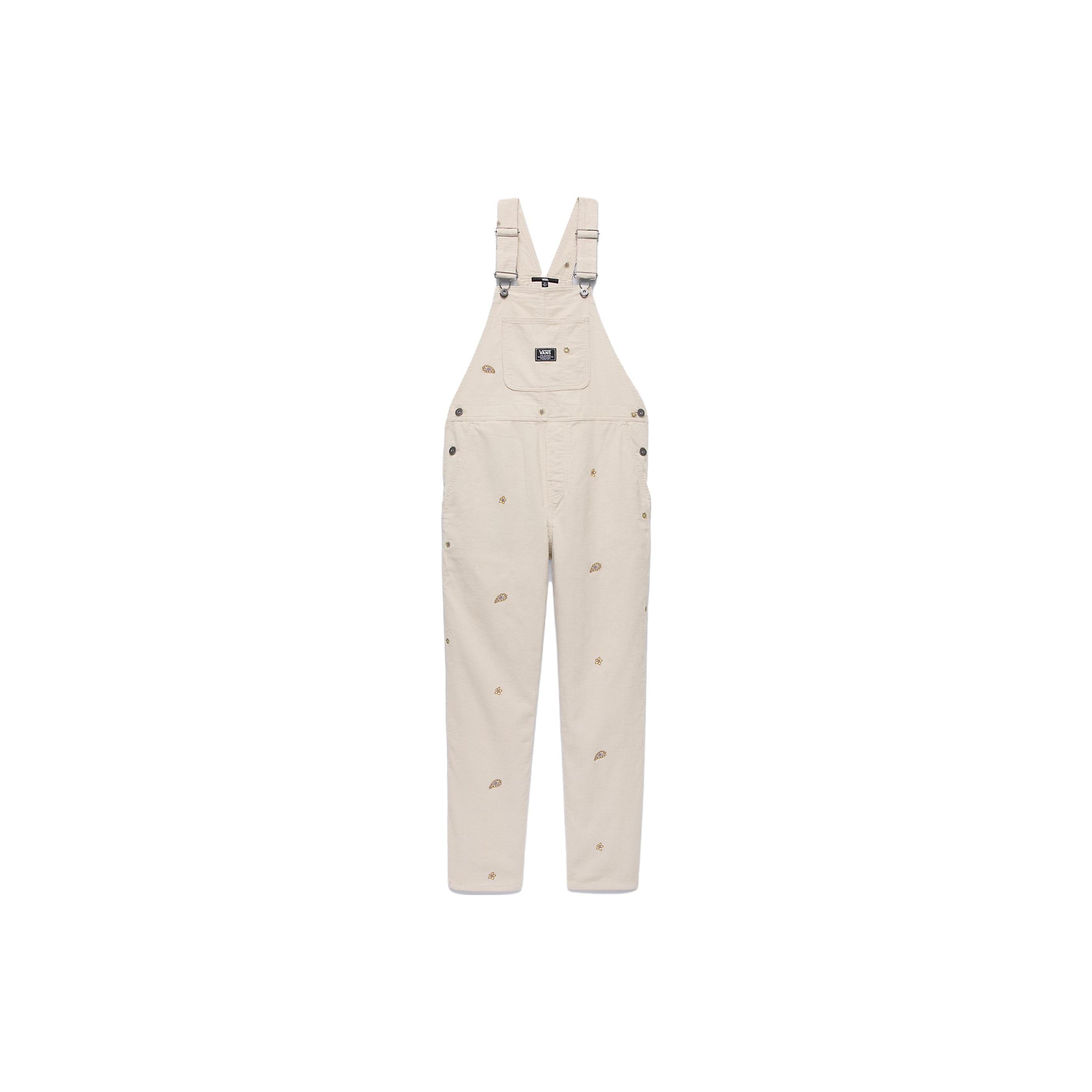 

New Vans GROUND WORK HOLLYWELL Overalls Women s Ecru VN00074W2N1 S