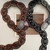 Curea de piele vintage western pentru cowgirl cu cataramă metalică pentru rochii boho