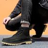 Leder Martin Stiefel Herren neue High-Top Workboots Herren mattes Rindsleder amerikanische Retro Lokomotivstiefel vielseitige Herrenschuhe
