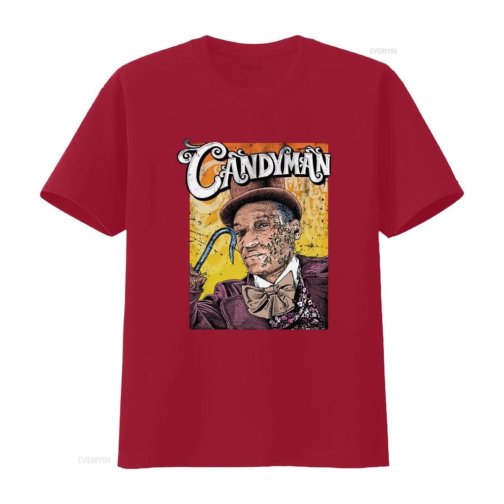 Vintage Retro Horror Movie CandyUnisex Print Casual T Shirt Vintage Washed Stylish Streetwear Versatile Stretched Breathable
