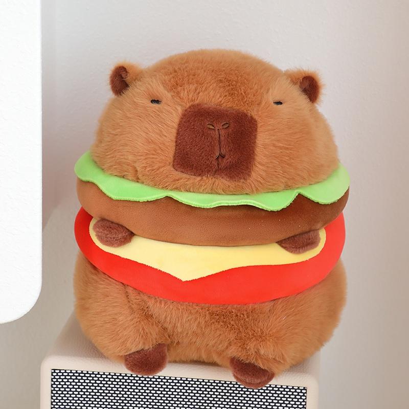 Hamburg Capybara Dog Plush Toy Fluffty Cute And Charming Plushie Doll Simulation Capibara Puppy Anime Adorable Stuffed Animals Gentle Plush Present
