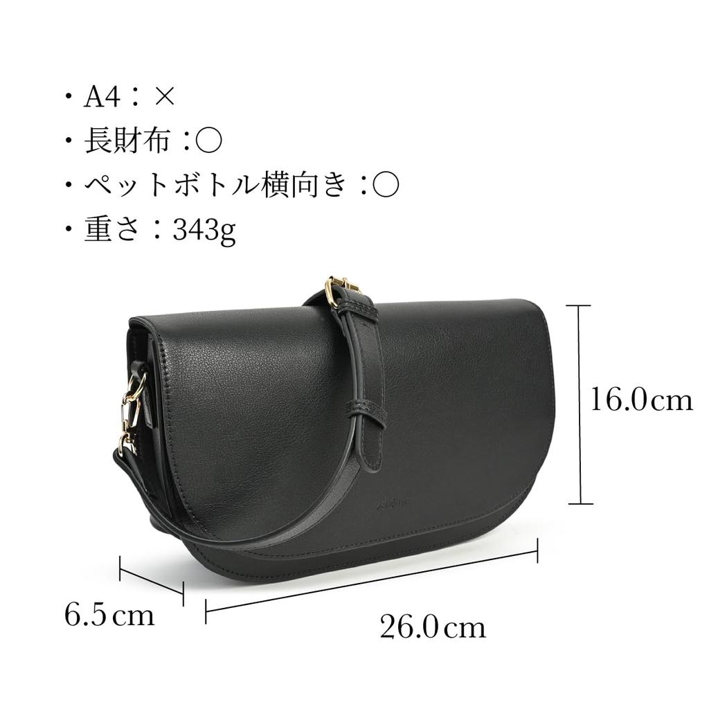 ANDSHIN Women's Shoulder Bag, Lightweight, Flap, Small, Compact, A0006 (Beige)
