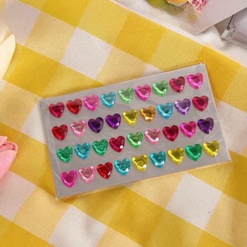 Shining Diamond Crystal Stickers Love Girl Laser Phone Stickers Children Girls 3D Stereoscopic Small Stickers