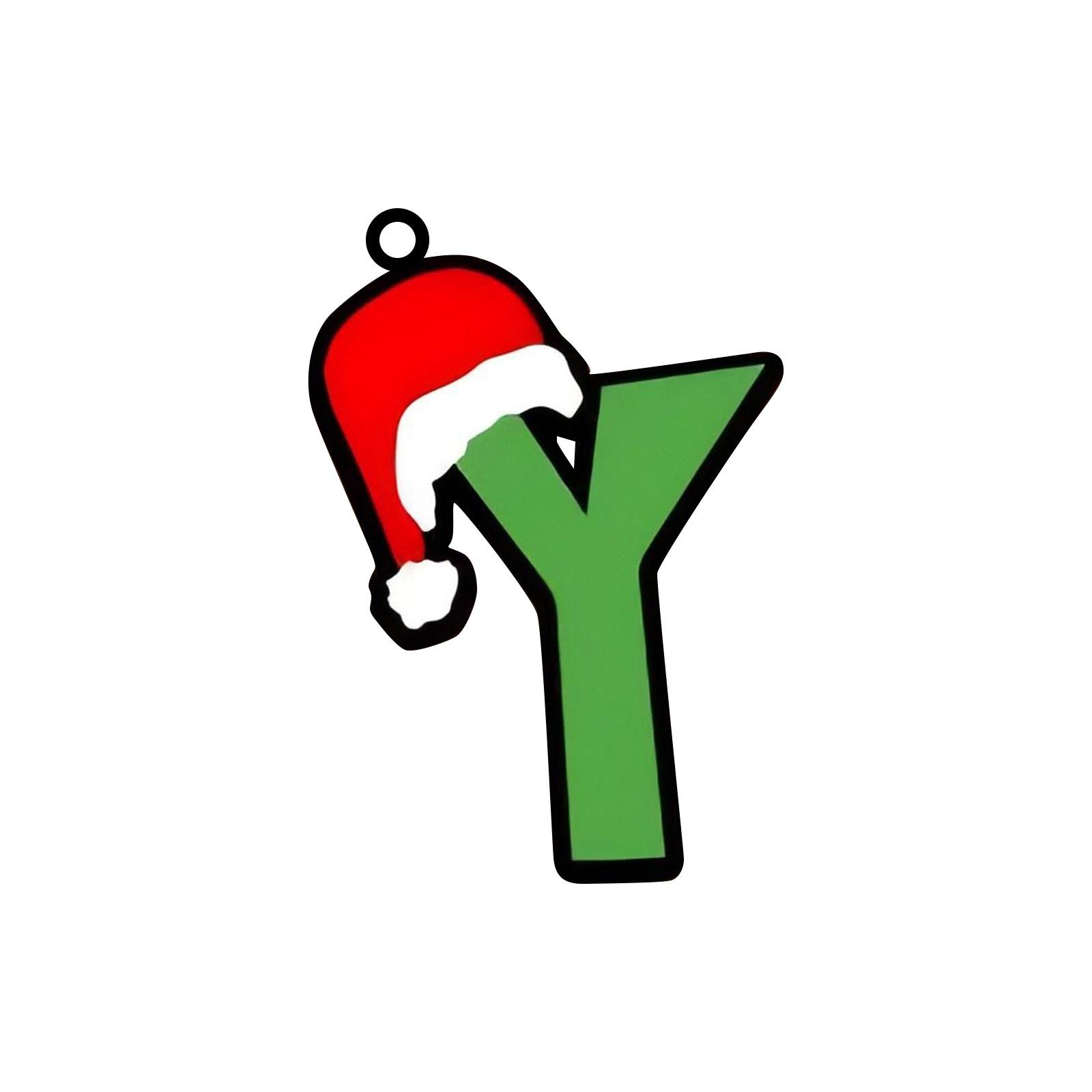 

Рождественские акриловые буквы, акриловые плоские подвесные украшения для рождественской елки, двусторонняя подвеска с принтом для дерева/автомобиля/рюкзаков 2D Flat One Size