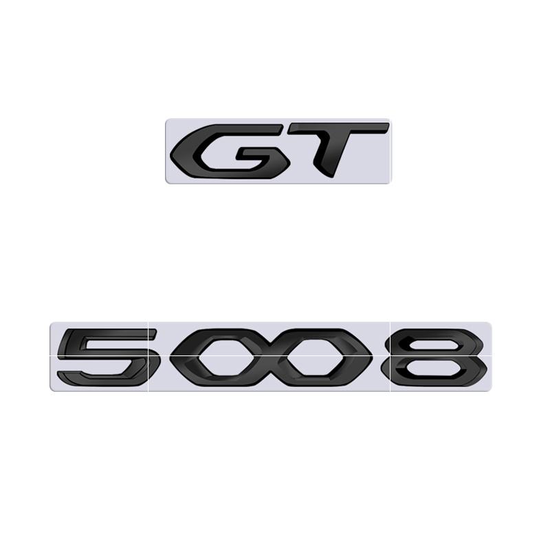 For b444 5008 GT Car 3D Metal Letters Logo Badge Decals Sticker Car Auto Rear Trunk Alphabet Emblem Styling refit Stickers 444b