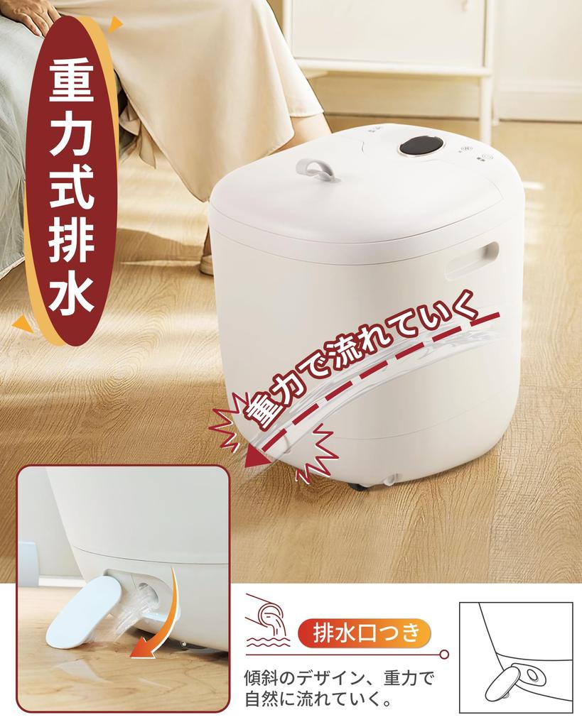 GOQRAQ Footbath Footbath with Heat Retention Function Footbath Footbath Bucket Electric Footbath Bucket with Lid Timer Electric Massage Ball Footbath