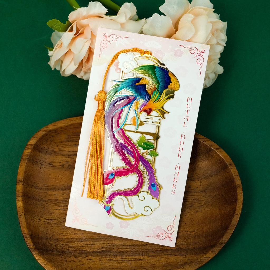 Guofeng Theme Metal Bookmark Hollow High Value Small Gift Guochao Small Gift Merchandise Souvenir Metal Bookmark