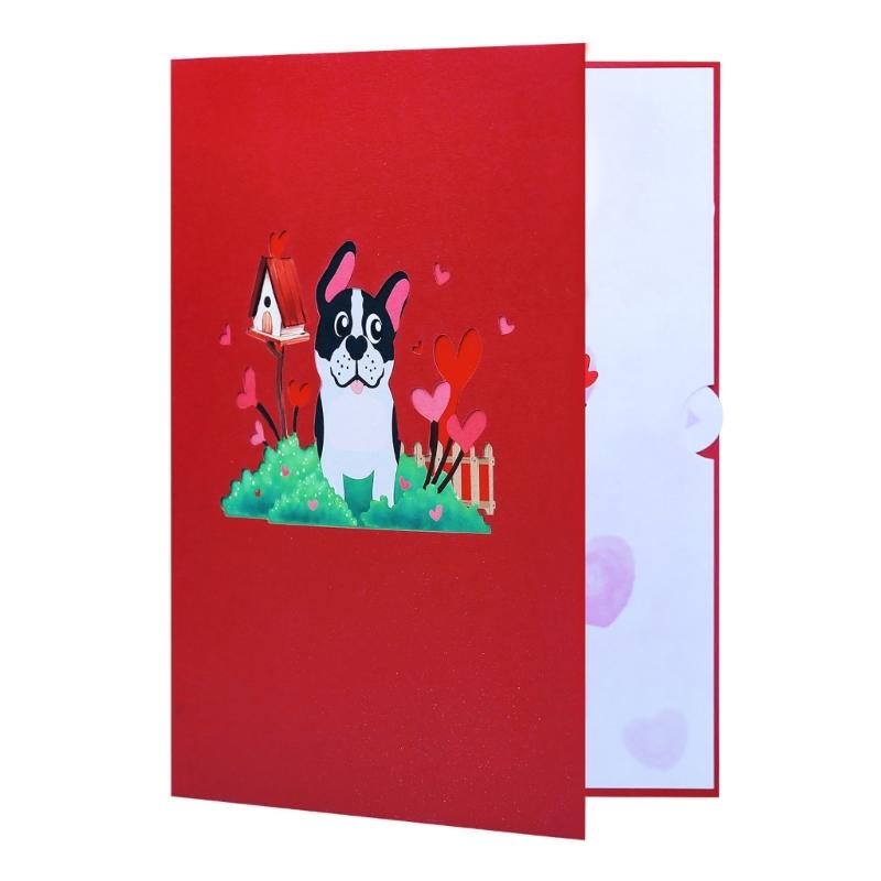 Handgefertigte 3D Hundehütte Grußkarte Feierliche Party Dekorationen Karte Perfekt für Geburtstage Feiertage Und Haustierfeiern