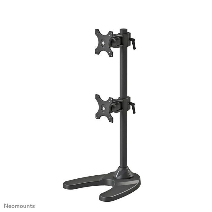 Desk Mount for 2 Flat Screens NEWSTAR FPMA-D700DDV - Tiltable, Swiveling and Rotatable - Black