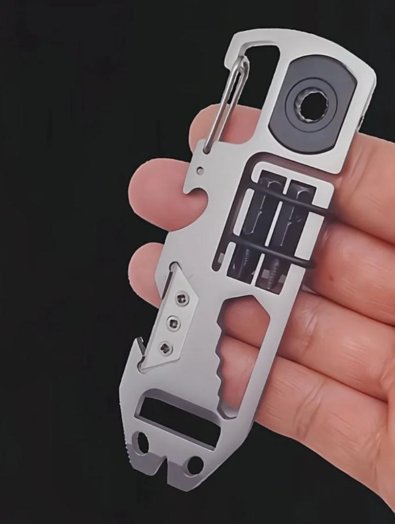 10 IN 1 Ratsche Schraubendreher Multifunktionales Brecheisen Mini EDC Multitool Inbusschlüssel Flaschenöffner Outdoor Fahrradreparaturwerkzeuge