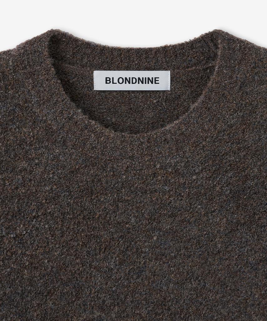 BLOND9 Soft Wool Boucle Round Knit_Brown
