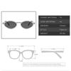Vintage Punk Luxury Brand Designer Diamond Oval Sunglasses Women Sun Glasses For Female Uv400 Trendy Small Frame Crystal Shades
