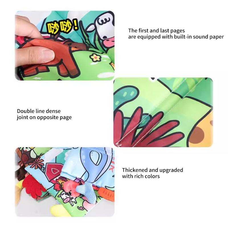 Soft Cloth Books for Toddlers Early Education Supplies Touch and Feel Books for Early Children Development