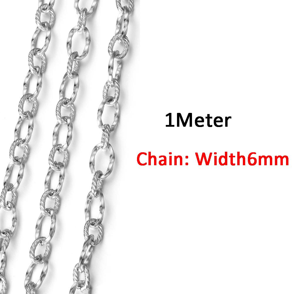 2Meters/1Meter Stainless Steel Chain High Quality Gold Color Chains for Bracelet Necklace Jewelry Making DIY Findings Wholesale