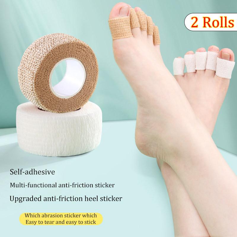 2 Rolls Foot Toes Finger Patches Heel Protector Self-adhesive Anti-wear Shoes Pads Stickers Relief Pain Foot Care Accessories