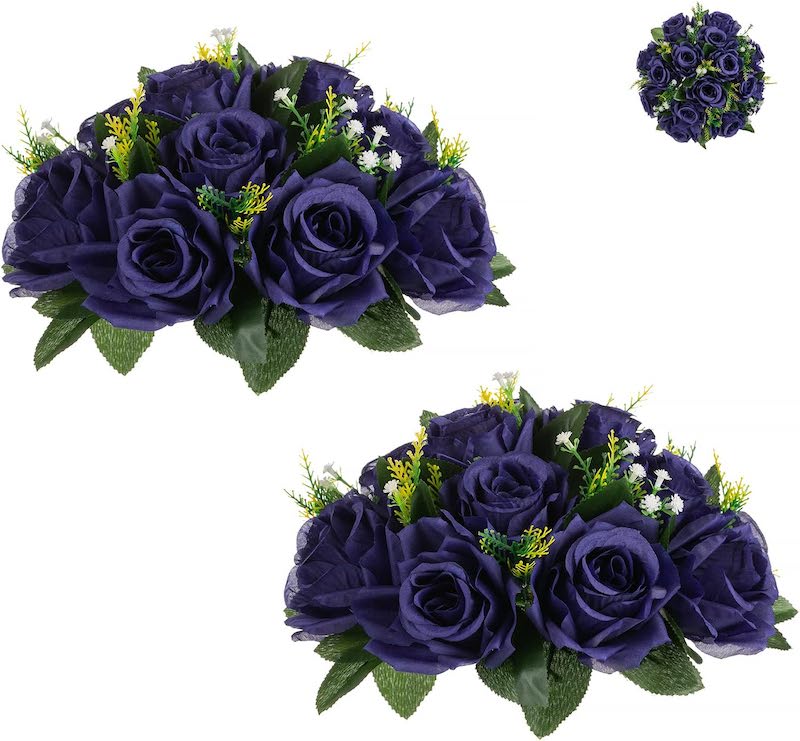 Silk Flowers Bouquet Artificial Roses Table Centerpieces Weddings Decoration Flower Balls for Reception Event