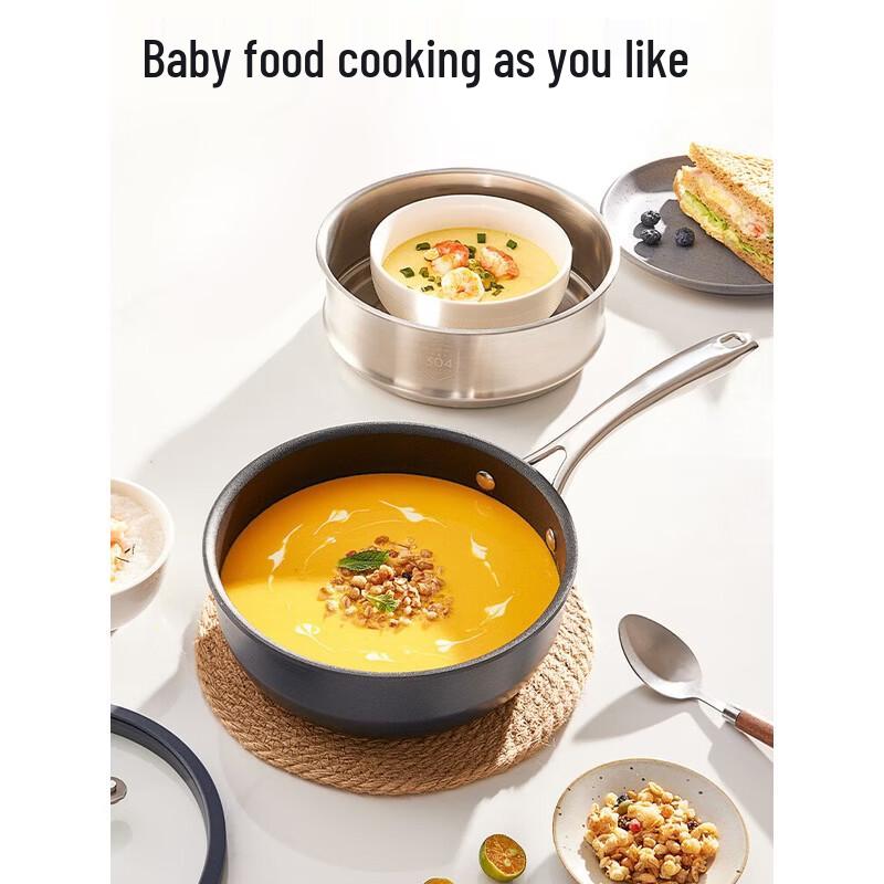 

COOKER KING Non-stick Milk Pot with Steamer