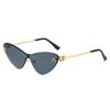 Frameless Trimmed Sunglasses Letter M Mijia Sunglasses Gradual Change Color Cat Glasses