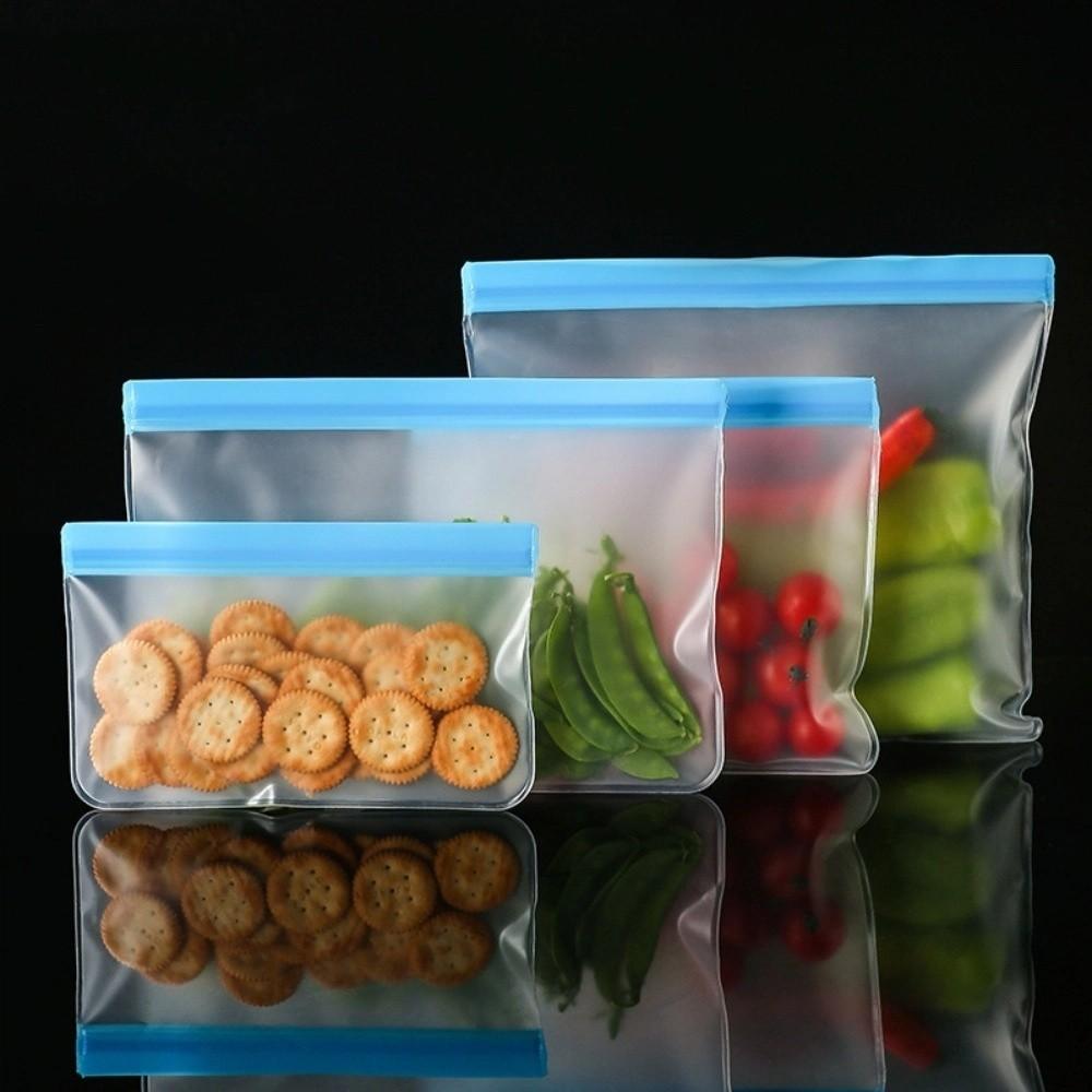 

5 шт./набор Пакет для хранения продуктов с устойчивым дном Герметичный Пакет для сохранения свежести Для использования на кухне M синий