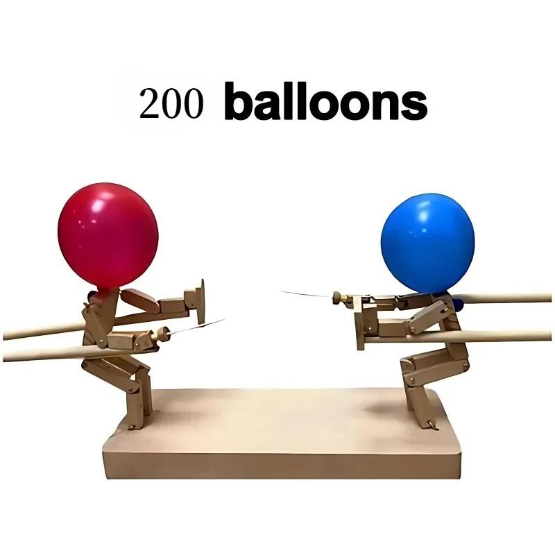 Wooden Fencing Puppet Toy Interactive Battle Game Kids Best Gift For Children's Day US Warehouse Fast Shipping