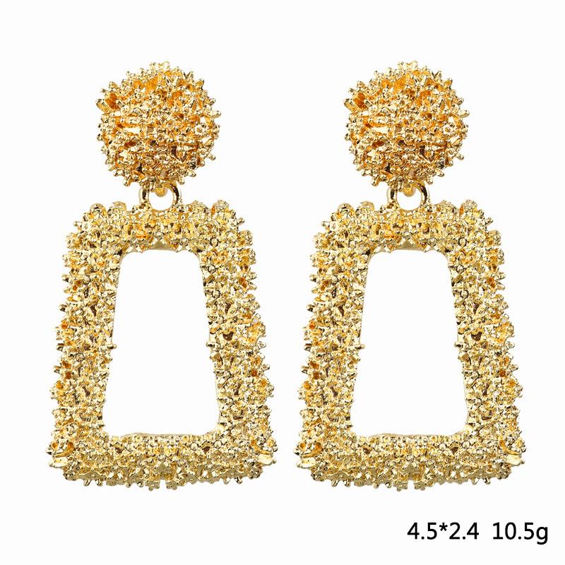 

2021 Новые Большие Серьги Для Женщин Девушек Золотые Винтажные Геометрические Заявление Металлические Арт Серьги-Капли Шарм Серьги-Кольца Круглые Подвесные Современные