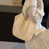 Woven bag spring autumn and winter new straw bag large capacity hollow lazy wind beach vacation shoulder women's bag
