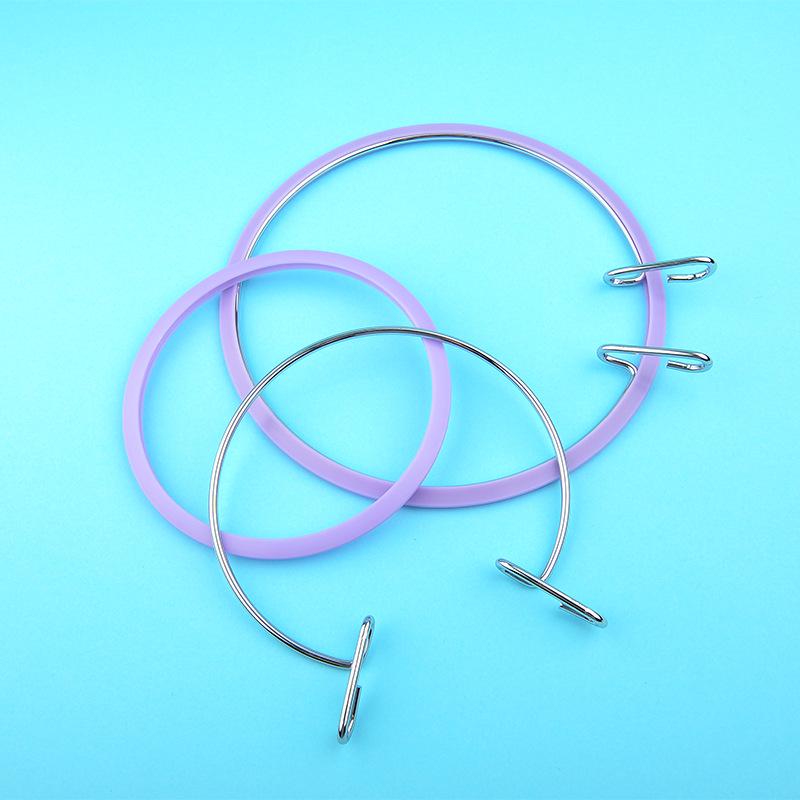 Adjustable Metal Head Embroidery Hoop for Cross Stitch Flowers - 7.25/5 Inches