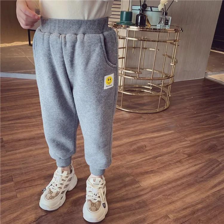 Kids' Winter Lambskin Fleece Pants: Thick, Warm Casual Sportswear for Boys & Girls