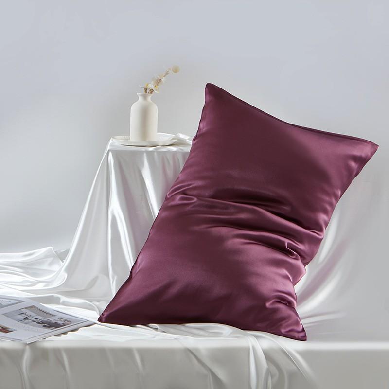 100% Pure Mulberry Silk Pillowcase 19 Momme Satin Weave Zipper/Envelope Bedding Comfort