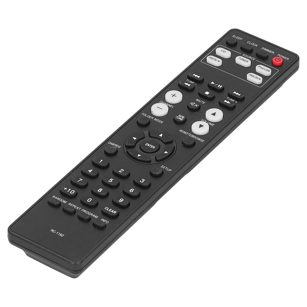 RC‑1162 Universal Big Button TV Remote Control Replacement Compact ABS Black Controller