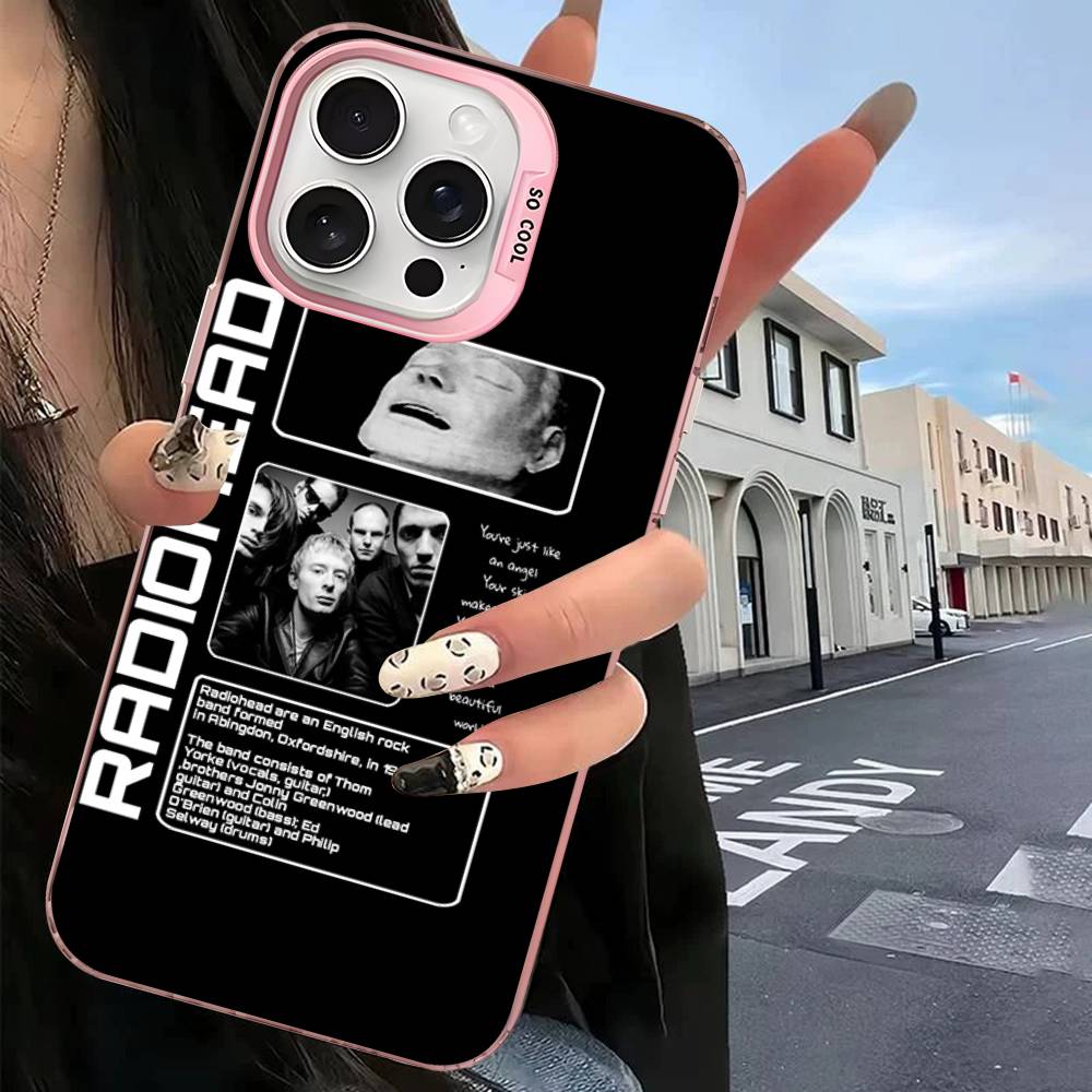 Coque de téléphone design Radiohead pour iPhone 17 16 15 14 13 MAX Housse arrière mate antichoc anti-chute Mate