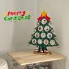 Ornament de birou Pom de Crăciun din lemn DIY Mini Decorațiuni Pom de Crăciun Ornament pentru vitrină adornos navideños
